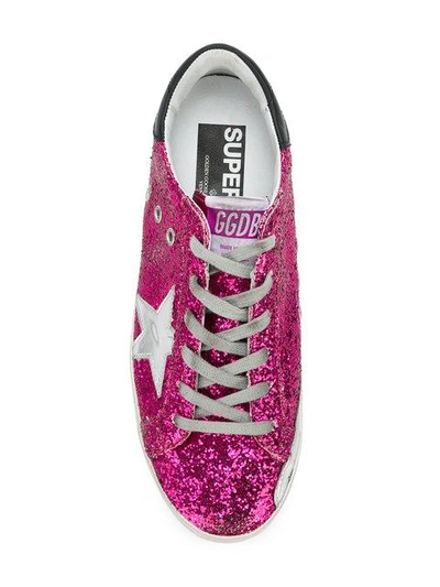Shop Golden Goose Deluxe Brand Glitter Superstar Sneakers - Pink