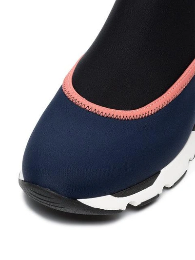 Shop Marni Multicoloured Neoprene Sock Sneakers