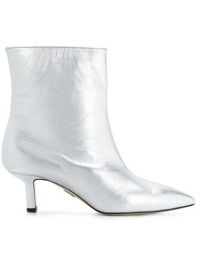 Shop Paul Andrew Ankle Length Stiletto Boots In Metallic