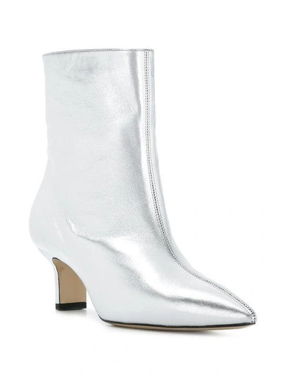Shop Paul Andrew Ankle Length Stiletto Boots In Metallic