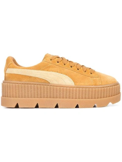 Shop Fenty X Puma Cleated Creepers In Neutrals