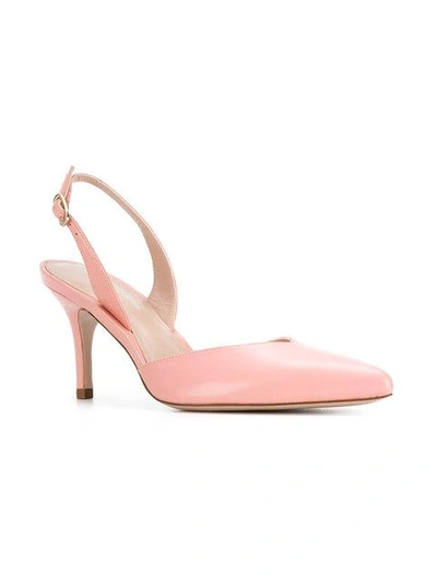 Shop Stuart Weitzman Sleek Slingback Pumps - Pink In Pink & Purple