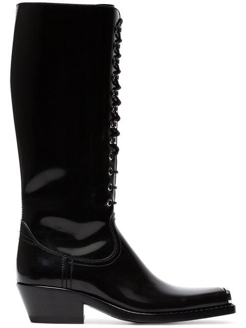 calvin klein lace up boots