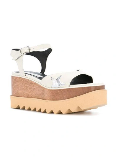 Shop Stella Mccartney Elyse Star Sandals In White