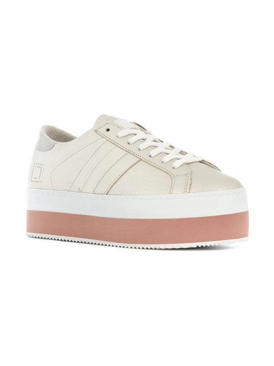 Shop Date Platform Low Top Sneakers In Metallic