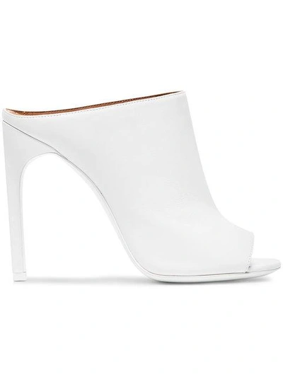 Shop Givenchy White 115 Leather Mules