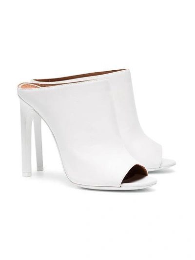 Shop Givenchy White 115 Leather Mules