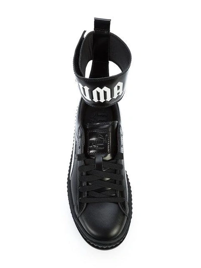 Shop Fenty X Puma Ankle Strap Platform Sneakers - Black