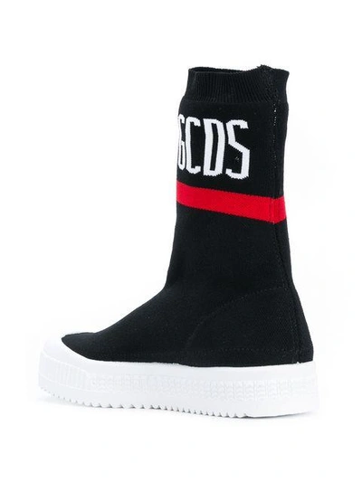 Gcds Ss18w011000 Logo Sneakers02 In Black | ModeSens