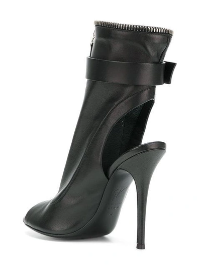 Shop Giuseppe Zanotti Kendra Zip Detail Boots In Black