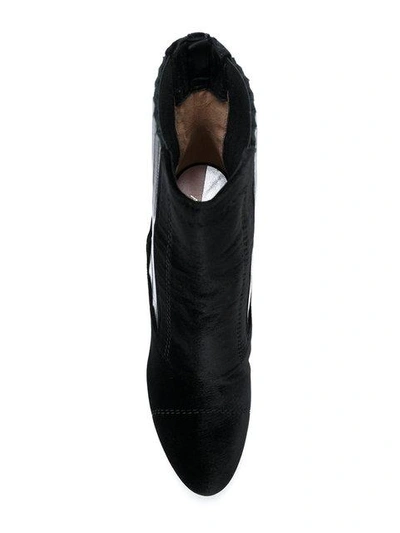 Shop Alchimia Di Ballin Metallic Panelled Wedge Ankle Boots In Black
