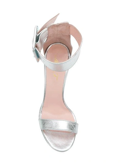Shop Anna F. Ankle Strap Sandals - Metallic