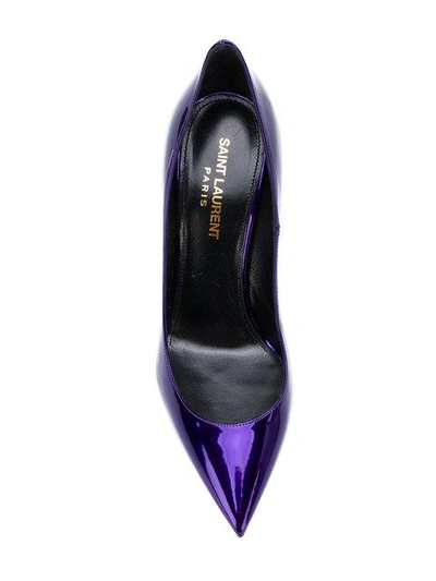 Shop Saint Laurent Anja 105 Pumps - Purple