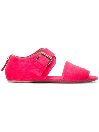 Shop Marsèll Oversized Buckle Sandals In Pink