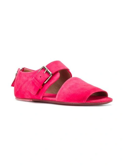 Shop Marsèll Oversized Buckle Sandals In Pink