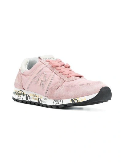 Shop Premiata Lace-up Sneakers - Pink