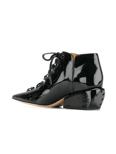 Shop Petar Petrov Sacha Laced Ankle Boots - Black