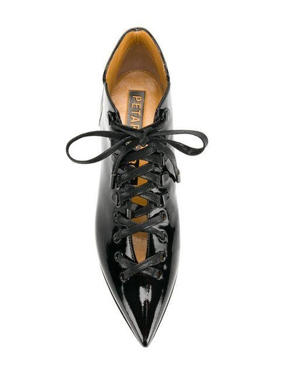Shop Petar Petrov Sacha Laced Ankle Boots - Black