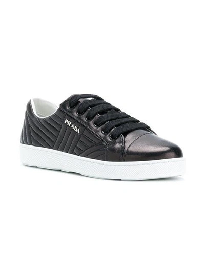 Shop Prada Quilted Low In Black