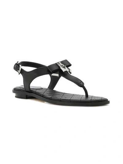 Shop Michael Michael Kors Alice T-bar Sandals In Black