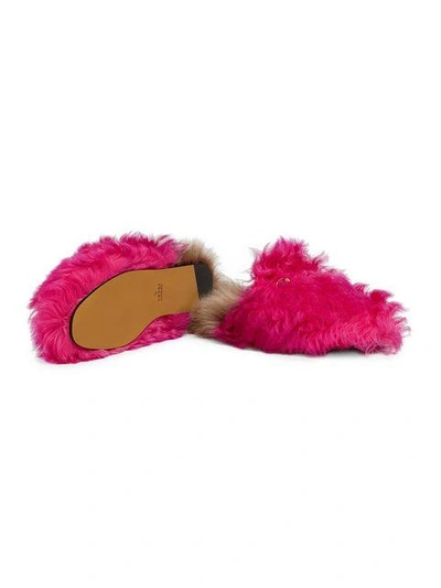 Shop Gucci Princetown Merino Wool Slipper - Pink