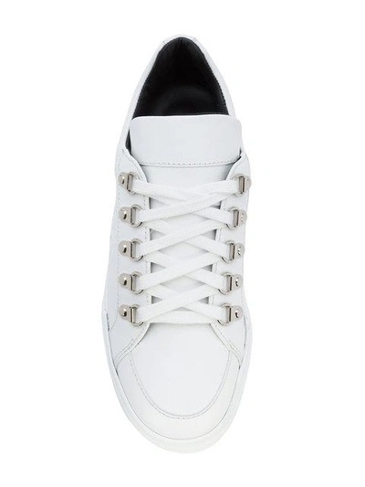 embossed low-top sneakers