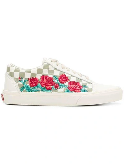 Shop Vans Old Skool Dx Rose Embroidered Sneakers