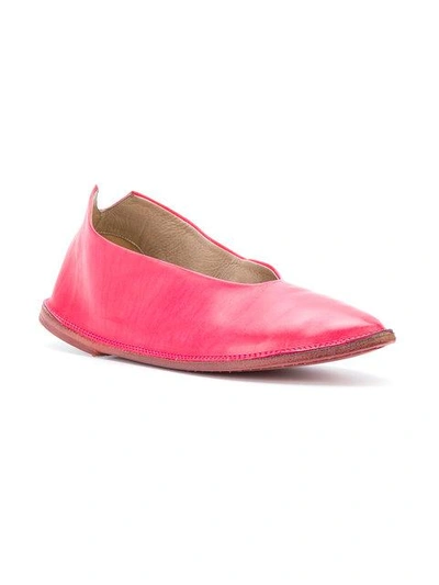 Shop Marsèll Pointed Ballerina Shoes In Pink