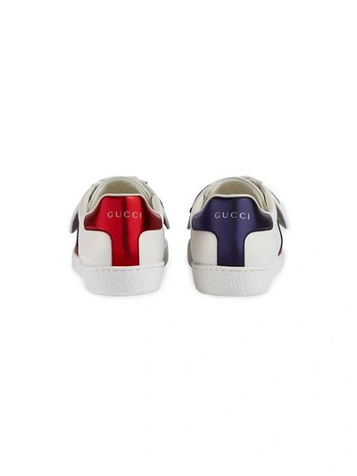 Shop Gucci Ace Sneakers With Removable Patches In White