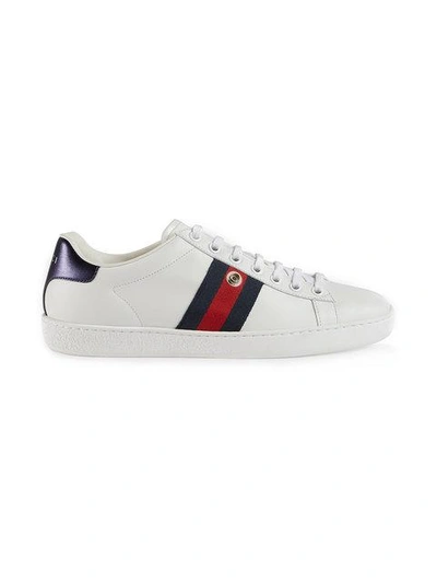 Shop Gucci Ace Sneakers With Removable Patches In White