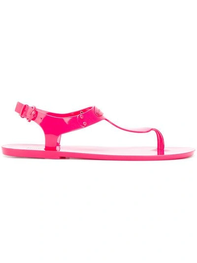 Shop Michael Michael Kors Logo Jelly Sandals In Pink