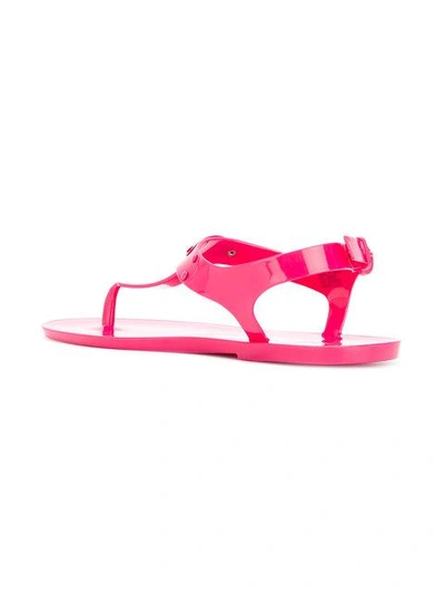 Shop Michael Michael Kors Logo Jelly Sandals In Pink