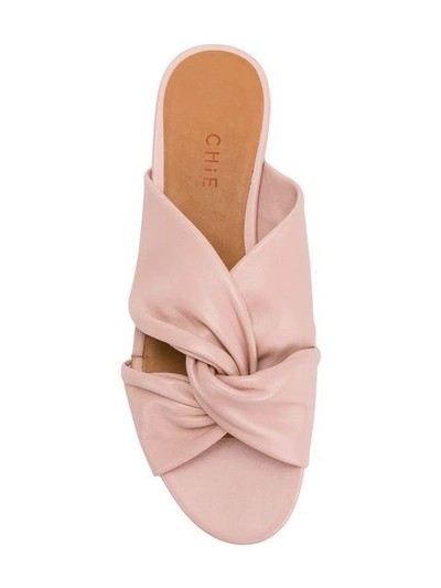 Shop Chie Mihara Bow Front Sandals - Pink