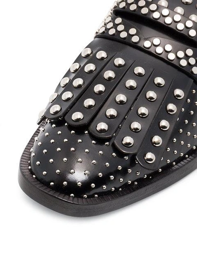 Shop Robert Clergerie Black Youla 25 Studded Leather Mules