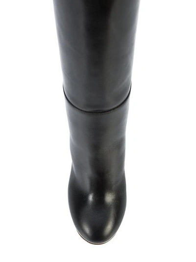 Shop Victoria Beckham Knee High Boots In Black