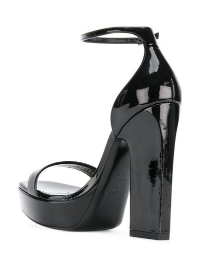Shop Saint Laurent Amber 105 Platform Sandals In Black