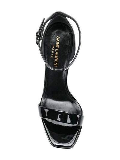 Shop Saint Laurent Amber 105 Platform Sandals In Black