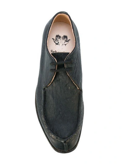 Shop Sebastian Tarek Hand Stitched Derby Shoe In Black