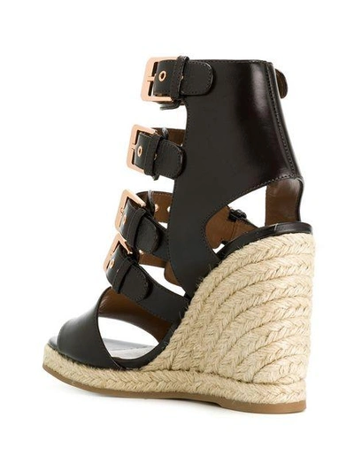 Shop Laurence Dacade Buckled Wedge Heel Sandals