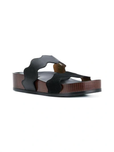 Shop Chloé Lauren Sandals In Black