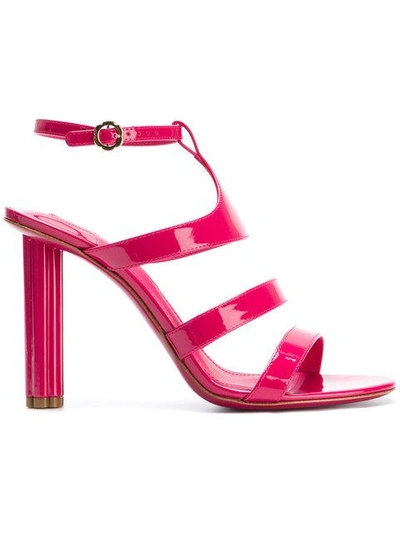 Shop Ferragamo Salvatore  Strappy High-heel Sandals - Pink