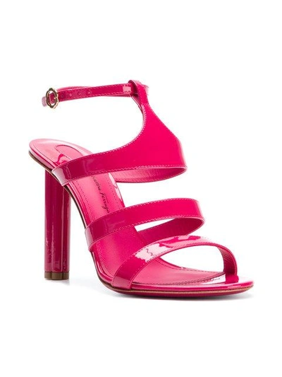 Shop Ferragamo Salvatore  Strappy High-heel Sandals - Pink