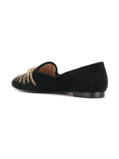 Shop Aquazzura 'sunlight' Loafer In Black