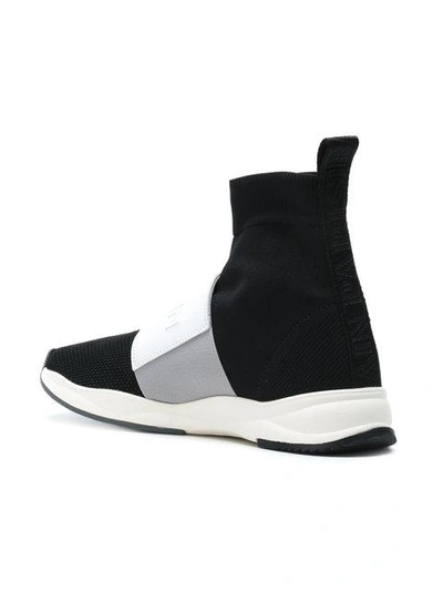 Shop Balmain Logo Sock Sneakers