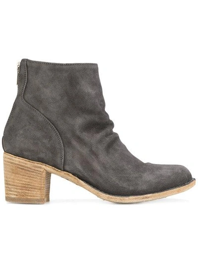 Shop Officine Creative Brushed Ankle Boots In Grey