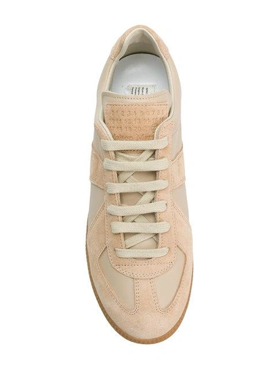 Shop Maison Margiela Colour Block Sneakers In Neutrals