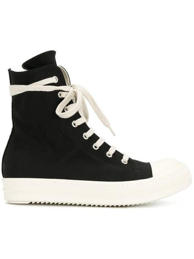 Shop Rick Owens Drkshdw Sneaker Boots In Black