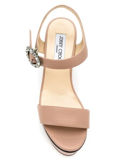 Shop Jimmy Choo Nylah 100 Sandals In Pink