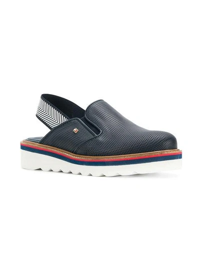 Shop Tommy Hilfiger Platform Slingback Sandals In Blue