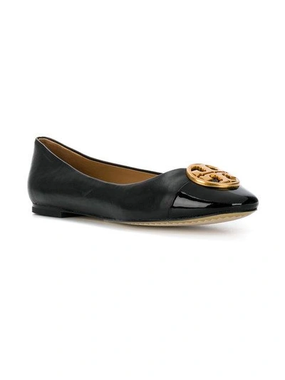 Tory Burch Chelsea Cap Toe Ballet Flat In Black